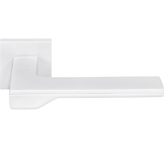 Изображение товара Дверная ручка на квадратной розетке MORELLI  MH 49 S6 W, 6 мм, цвет - белый 9012698