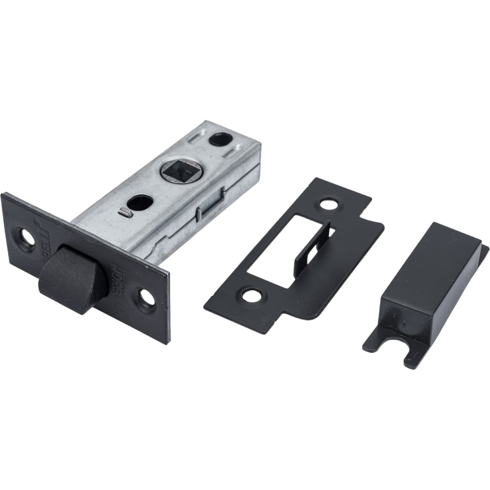 Изображение товара Межкомнатная защелка MORELLI LP6-45 BL черная с пластиковым язычком