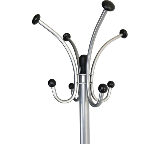 Изображение товара Вешалка-стойка BRABIX CR-855 металл, 4+3 крючка, цвет серебристый 606434