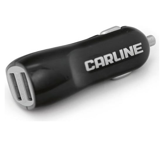 Изображение товара Автомобильный адаптер Carline 2хUSB, 1/2.1 А, в прикуриватель, 12/24 В, черный ch-2ub