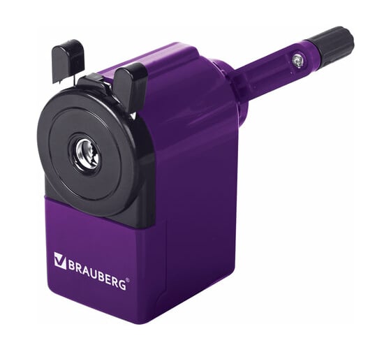 Изображение товара Механическая точилка BRAUBERG JET металлический механизм, фиолетовый корпус 229569