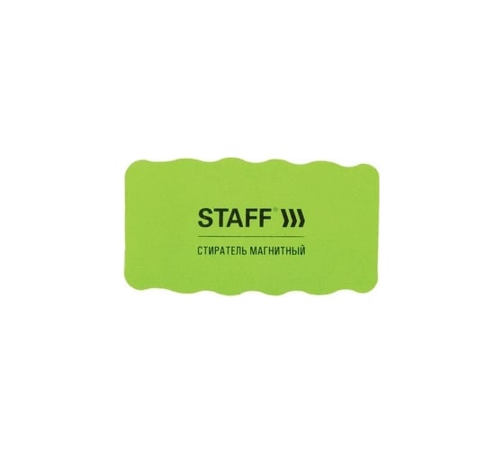Изображение товара Магнитные стиратели для магнитно-маркерной доски STAFF 57х107 мм, 10 шт, зеленые 237510