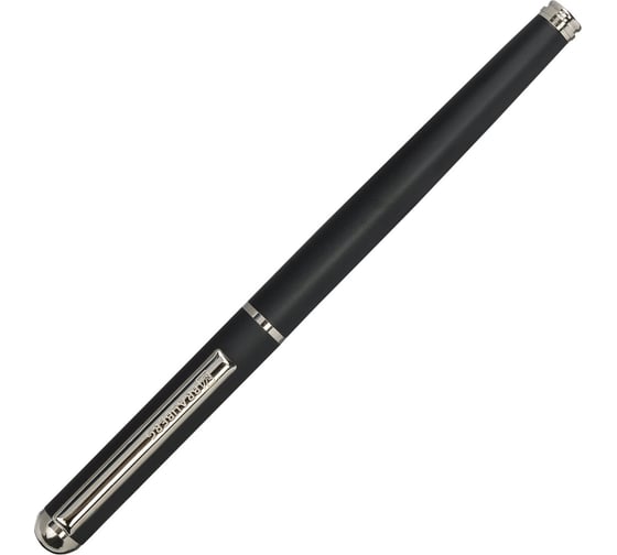 Изображение товара Подарочная перьевая ручка BRAUBERG Larghetto синяя, черный корпус с хромом, линия 0.25 мм 143477