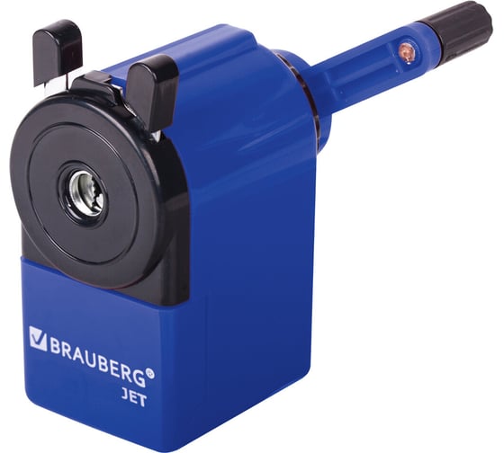 Изображение товара Механическая точилка BRAUBERG JET металлический механизм, синий корпус 229570
