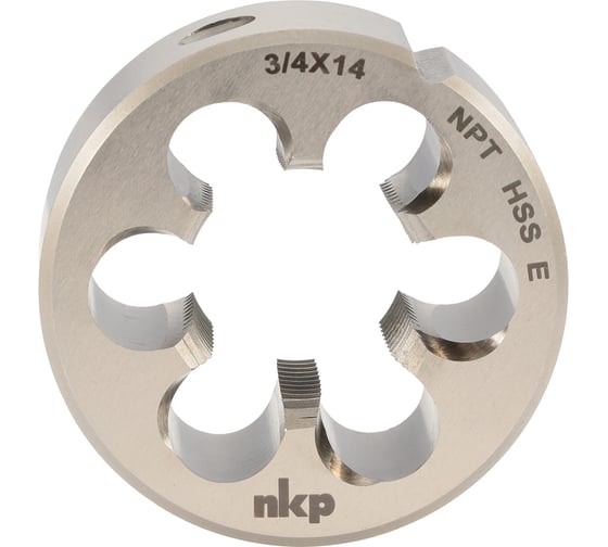 Изображение товара Коническая плашка NKP NPT 3/4-14 DINEN24230 HSSE 60 55x22мм 121001-N1-4635