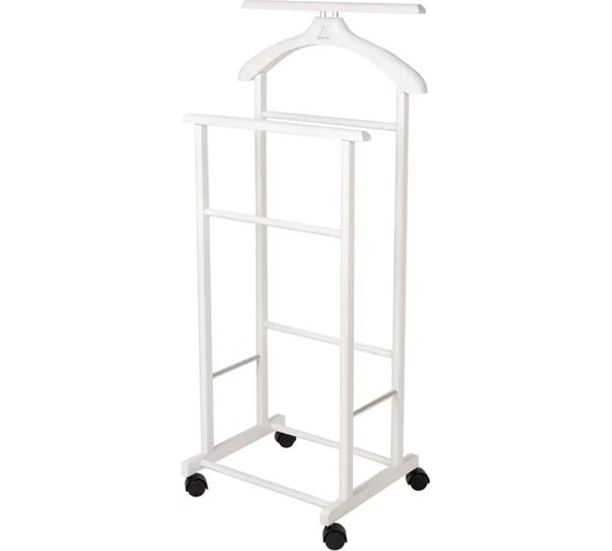 Изображение товара Костюмная вешалка Мебелик В 22Н на колесах белый 5293