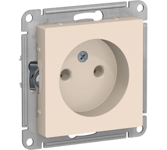 Изображение товара Розетка Systeme Electric AtlasDesign Бежевый без заземления, 16А ATN000241