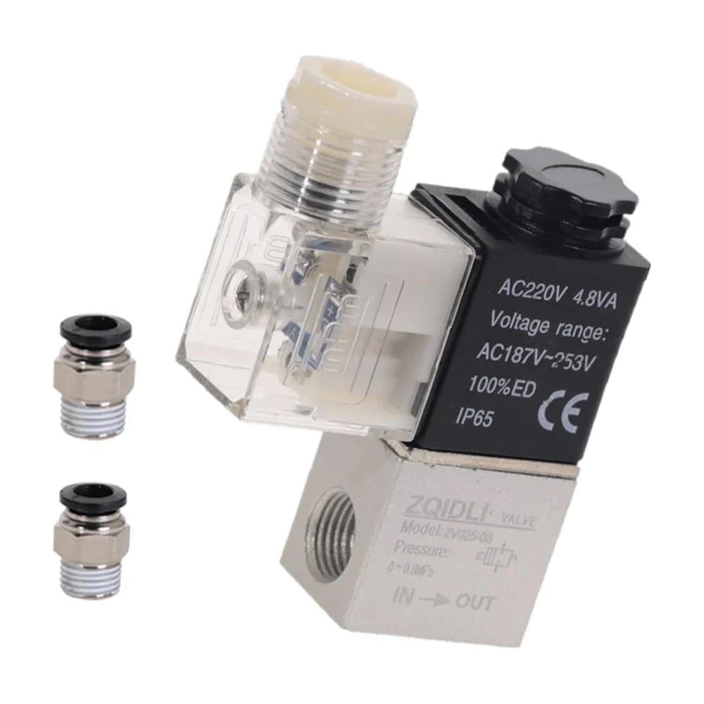 Изображение товара Пневмораспределитель 2V025-08 DC12V ООО СЗЦМ высокое качество для автоматизации