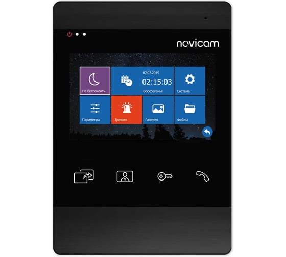 Изображение товара Видеодомофон для дома, офиса, квартиры Novicam DARK MAGIC 4 HD. Дисплей 4.3. Функция Не беспокоить.Запись фото/видео.Совместим с подъездным домофоном через модуль сопряжения с поддержкой HOOK 4852