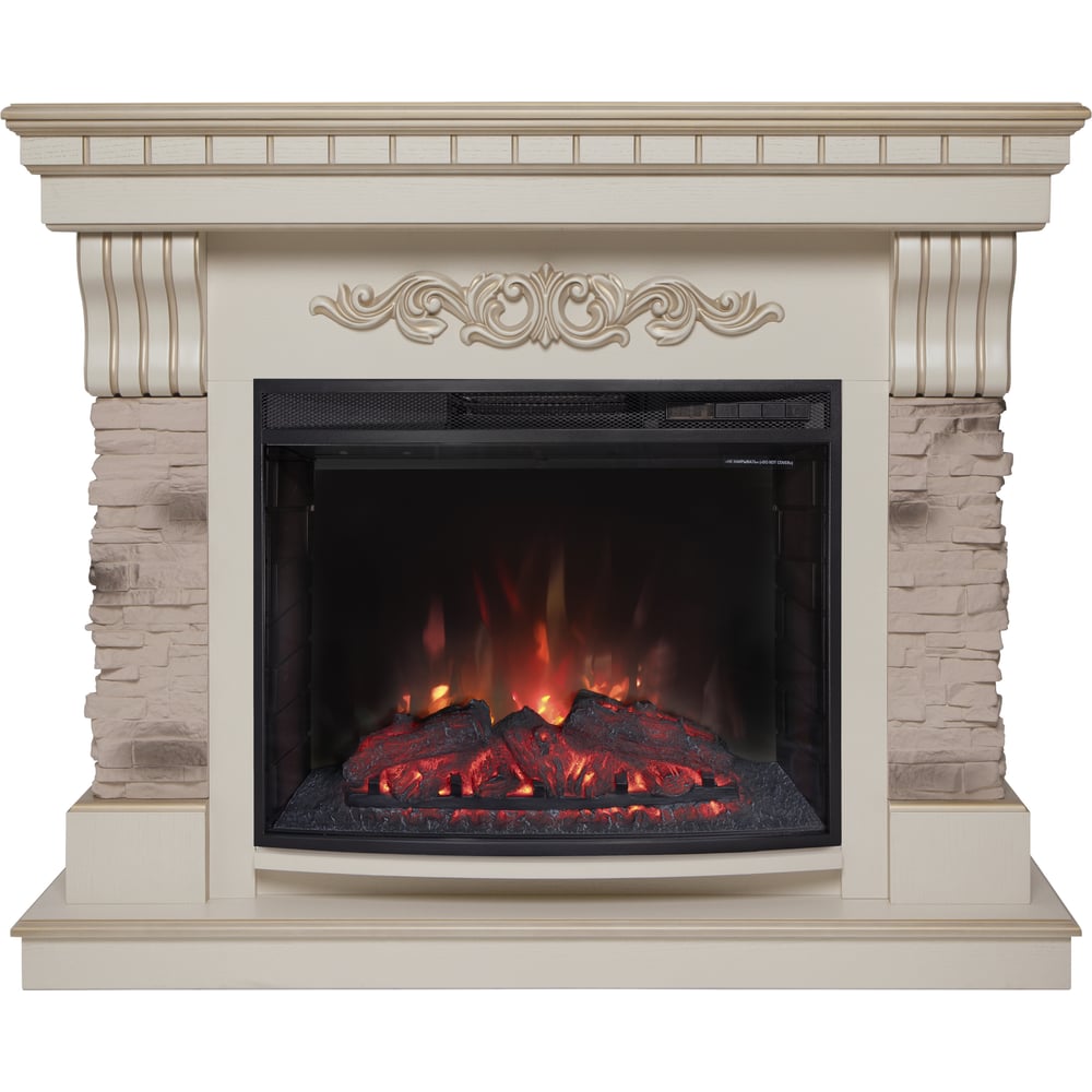 Изображение товара Электрокамин комплект RealFlame MARSEILLES LUXE 25.5 WT с эффектом живого огня