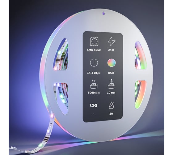 Изображение товара Светодиодная лента MAYTONI Ultra 24В 5050 14,4Вт/м 5м IP 20 201139