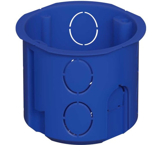 Изображение товара Коробка установочная Экопласт D68x62мм межцентр. 71мм, IP20, цвет синий 44658-1