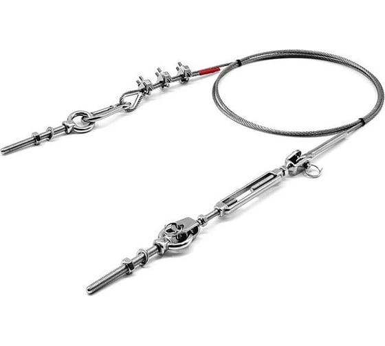 Изображение товара Комплект для растяжки троса со сквозным креплением KREPFIELD KF201N 11 метров KF201N-11