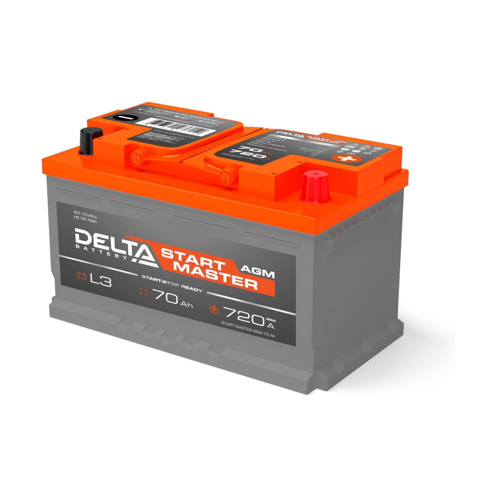 Изображение товара DELTA START MASTER 70Ah AGM - 12V, 720A, DIN/L3 Изображение товара DELTA START MASTER 70Ah AGM - 12V, 720A, DIN/L3