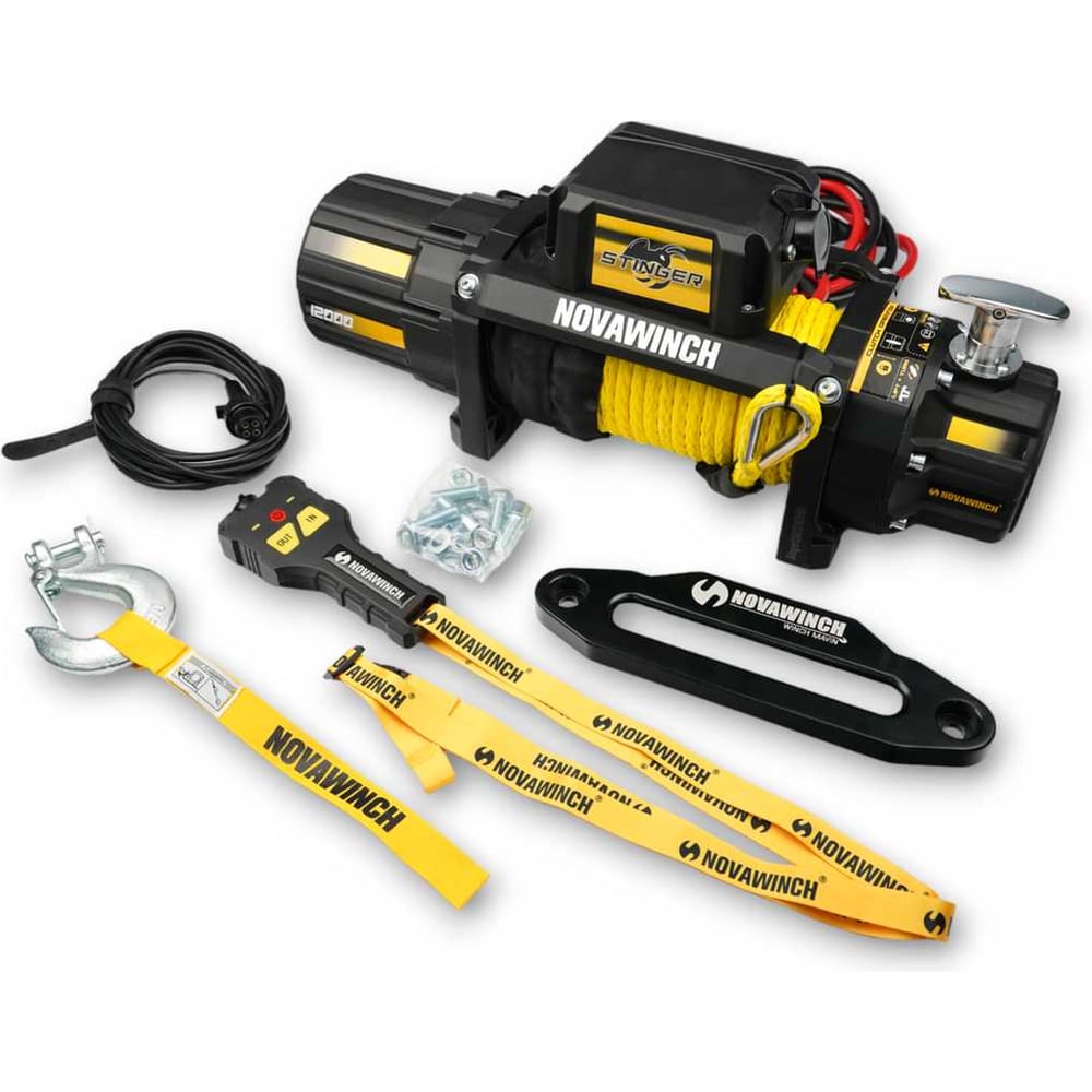 Изображение товара Автоматическая автомобильная лебедка Novawinch Stinger 12000 12В мощность 12000 фунтов