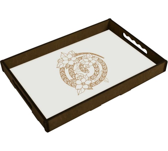 Изображение товара Поднос МУЛЬТИДОМ Гарафена (светлый) 35х25х4 см МБ88-493