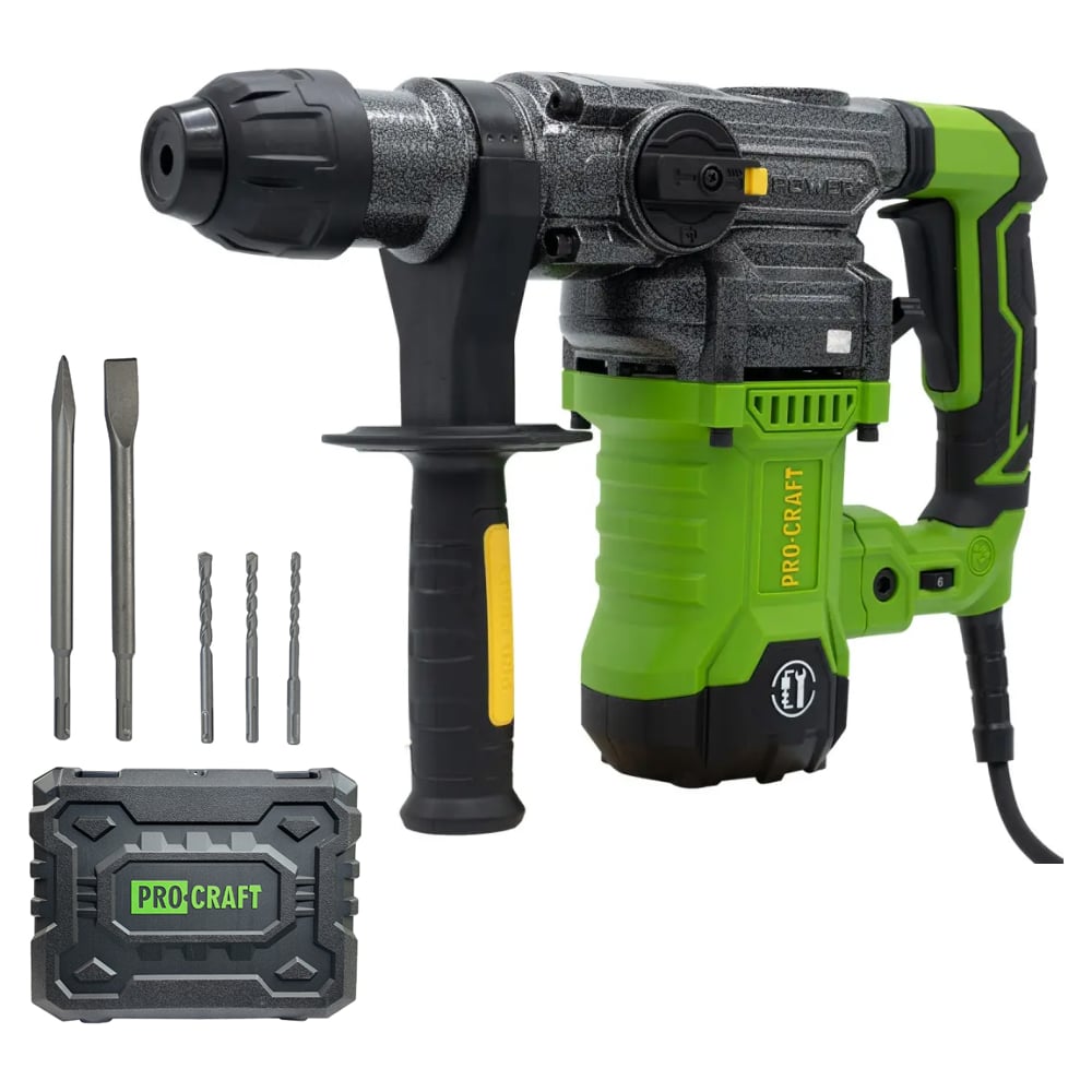 Изображение товара Перфоратор PROCRAFT 1500 Вт 5,5 Дж SDS+ для тяжелых работ