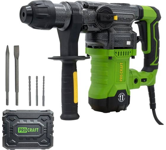 Изображение товара Перфоратор PROCRAFT 1500 Вт, 5,5 Дж, 0-4300 уд/мин, SDS+ BH1800