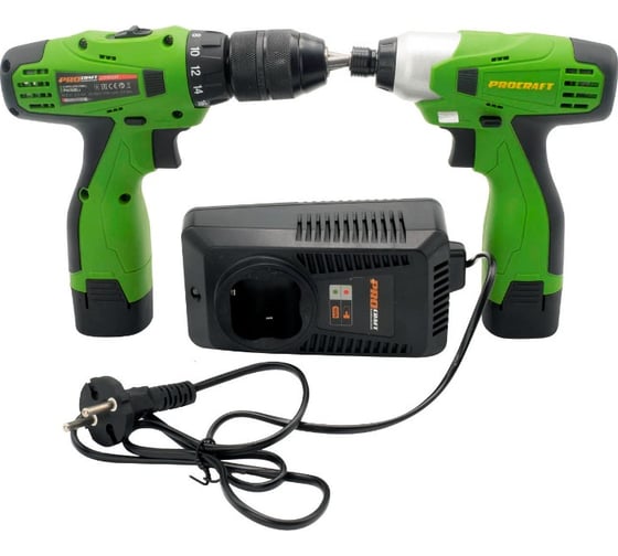 Изображение товара Набор аккумуляторного инструмента PROCRAFT Шуруповерт аккумуляторный PA168Li 16В 33Нм + Винтоверт аккумуляторный PA168IMP 16В 180Нм (2АКБ 2Ач+ЗУ) PA168SET PA168SET IND