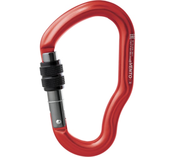 Изображение товара Карабин VENTO «Гусь» с резьбовой муфтой Цвет Красный, vnt 1046_rd