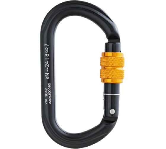 Изображение товара Карабин VENTO Овал с муфтой черный, vnt 1042