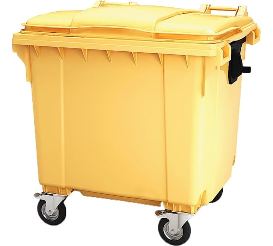 Изображение товара Мусорный контейнер Дигрус 1100 л желтый 29.С19-Ж/Д