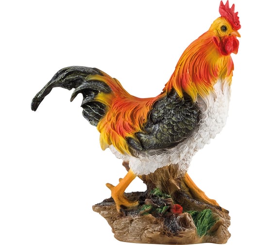 Изображение товара Садовая фигурка Park Петух на цветочках H-42 см 169369