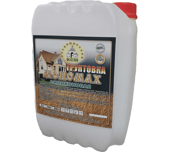 Изображение товара Грунтовка силиконовая универсальная МОНОМАХ 10 л 2грс10б