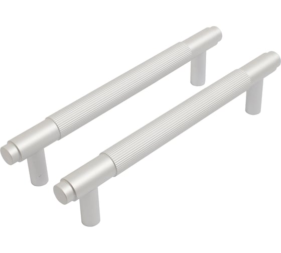 Изображение товара Мебельная ручка-скоба StahlBuro AP2309-128 2 шт., W матовый белый хром 16780