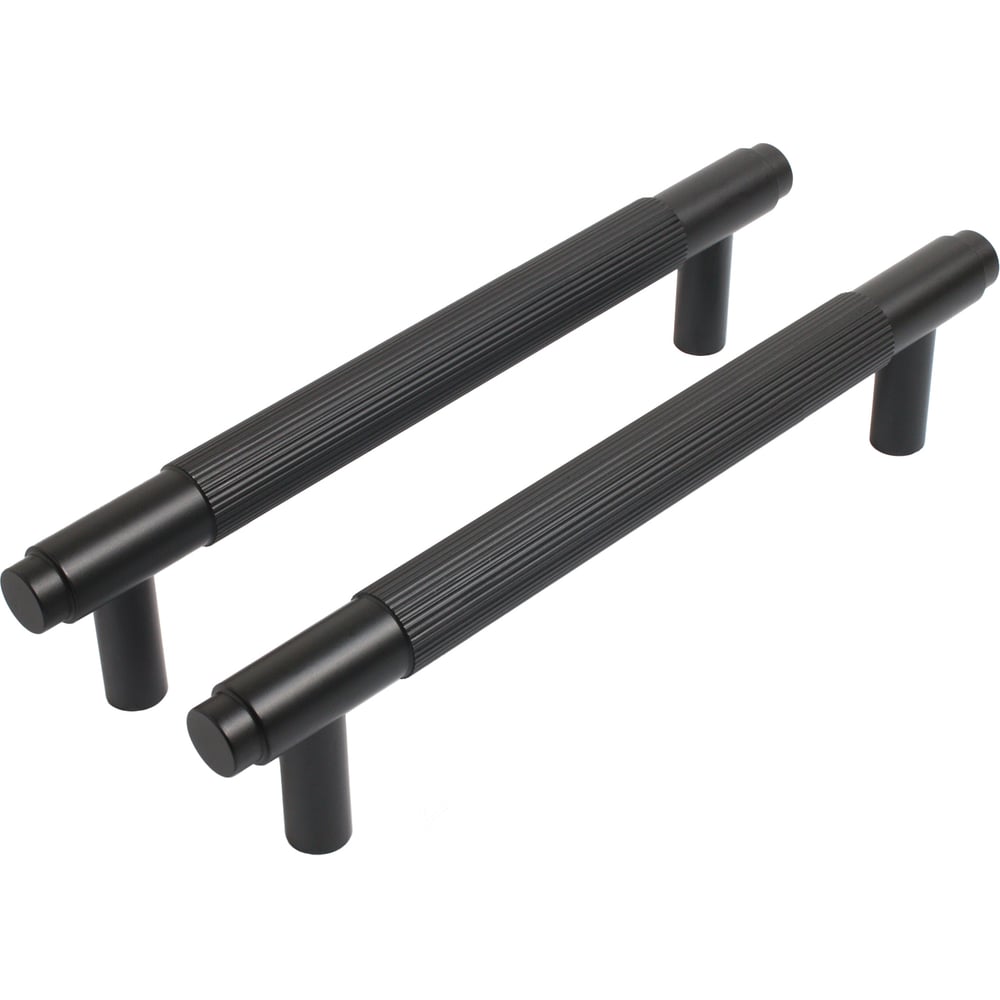 Изображение товара Мебельная ручка-скоба StahlBuro AP2309-128 2 шт. черный матовый современный дизайн