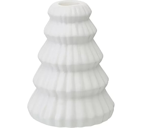 Изображение товара Подсвечник Tkano Nordic mood белого цвета из коллекции New Year Essential, 11 см TK24-NY_CNH0001