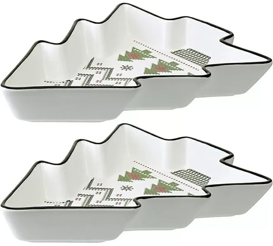 Изображение товара Набор из двух сервировочных тарелок Tkano Sweet Memories из коллекции New Year Essential TK24-NY_SRV0002