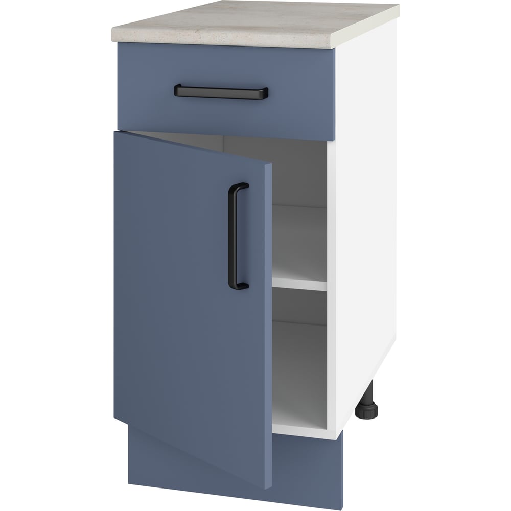 Изображение товара Шкаф стол Комфорт Питер 400 911670 232 Дымчато-голубой модульной кухни 2