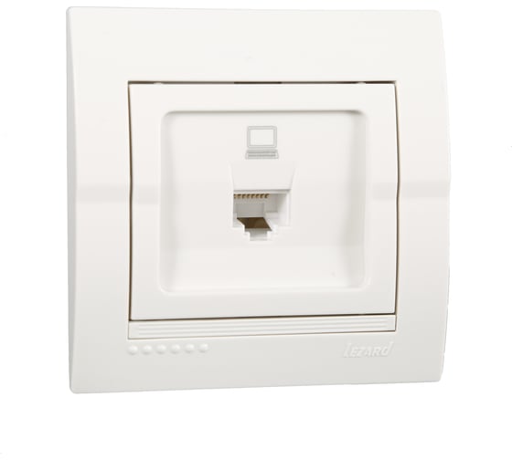 Изображение товара Розетка Lezard DERIY RJ45 белый 702-0202-139