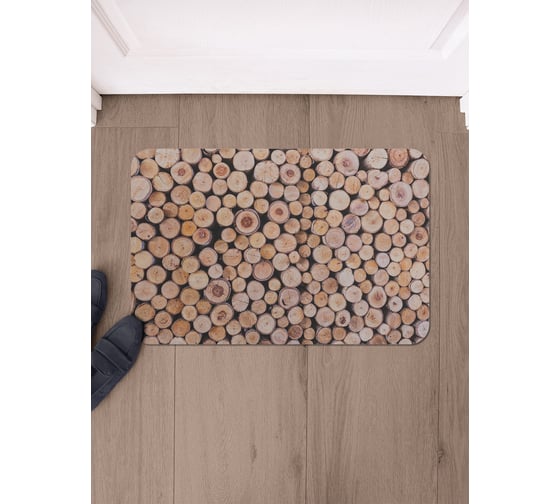 Изображение товара Коврик в прихожую придверный JoyArty Свежие полена 58x38 см sbmrec_20361_58x38