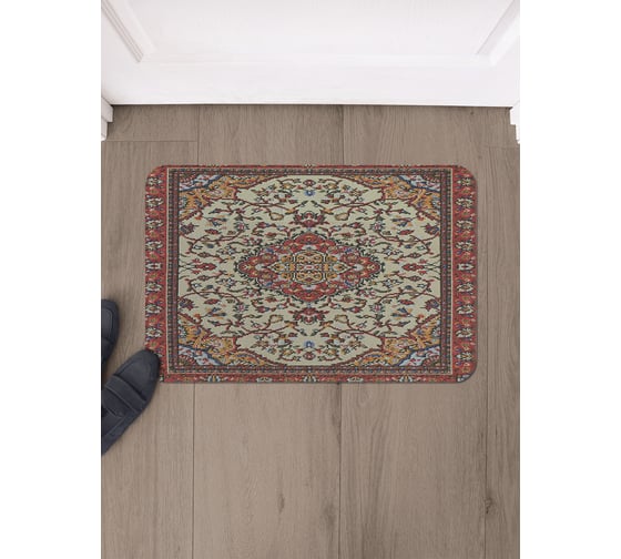 Изображение товара Коврик в прихожую придверный JoyArty прямоугольный Бабушкин ковер 58x38 см sbmrec_7001_58x38