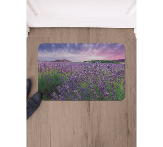 Изображение товара Коврик в прихожую придверный JoyArty прямоугольный Лаванда в цвету 58x38 см sbmrec_39842_58x38