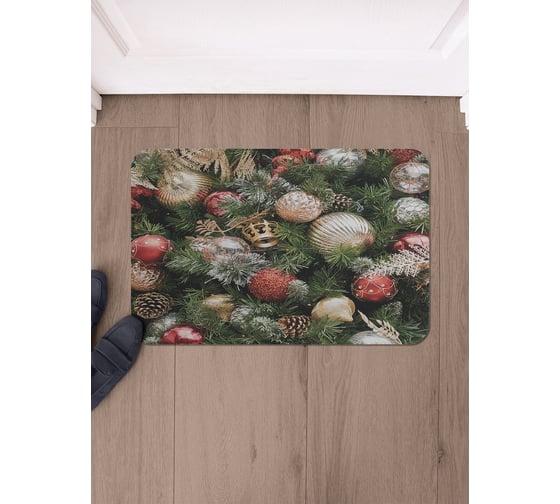 Изображение товара Коврик в прихожую придверный JoyArty прямоугольный Праздничное украшение 58x38 см sbmrec_427889_58x38