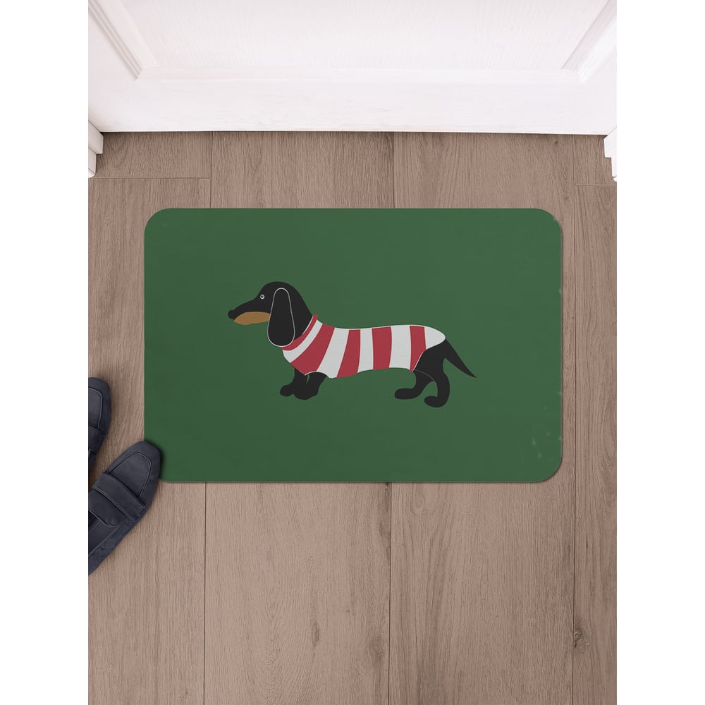 Изображение товара Коврик в прихожую JoyArty Такса 58x38 см влаговпитывающий яркий