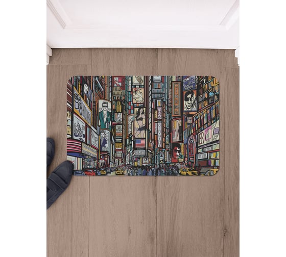 Изображение товара Коврик в прихожую придверный JoyArty прямоугольный Уличная реклама 58x38 см sbmrec_2538_58x38