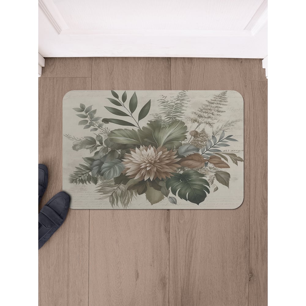 Изображение товара Коврик в прихожую JoyArty прямоугольный 58x38 см с цветами