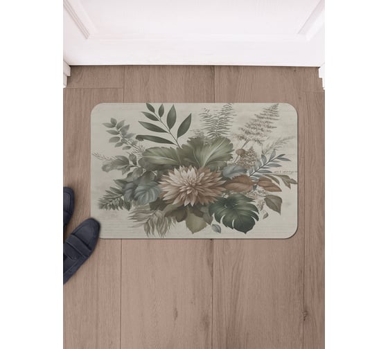 Изображение товара Коврик в прихожую JoyArty прямоугольный Винтажные цветы 58x38 см sbmrec_sd3553_58x38