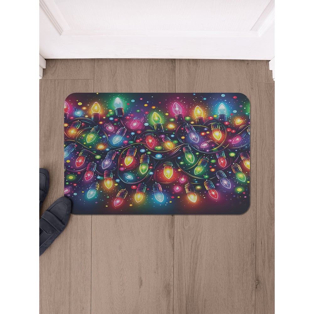 Изображение товара Коврик в прихожую JoyArty прямоугольный с огоньками 58x38 см, яркий дизайн