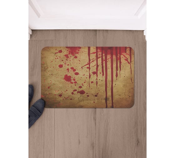 Изображение товара Коврик в прихожую JoyArty прямоугольный Кровавая стена 58x38 см sbmrec_sd3846_58x38