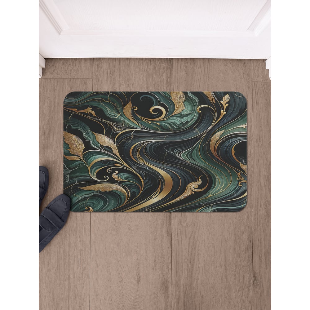 Изображение товара Коврик в прихожую JoyArty прямоугольный Мраморные цветы 58x38 см