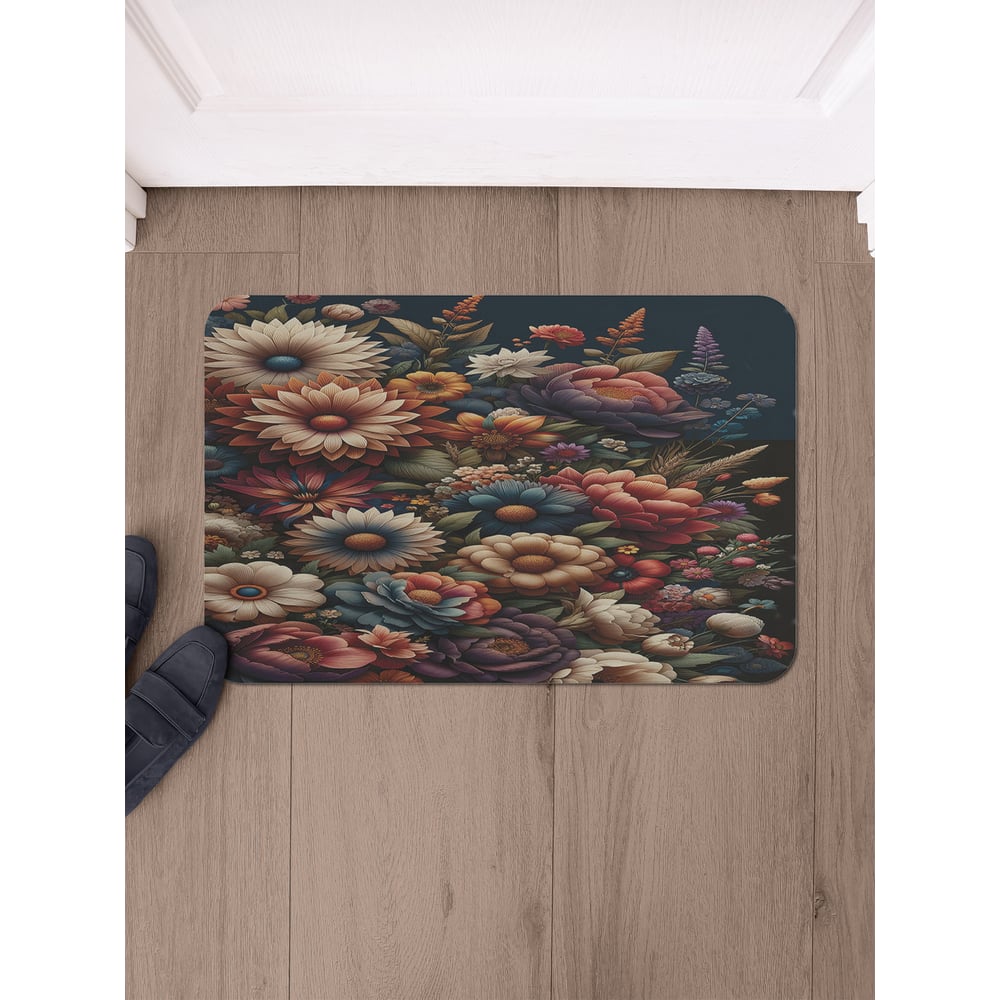 Изображение товара Коврик в прихожую JoyArty прямоугольный Осенние цветы 58x38 см