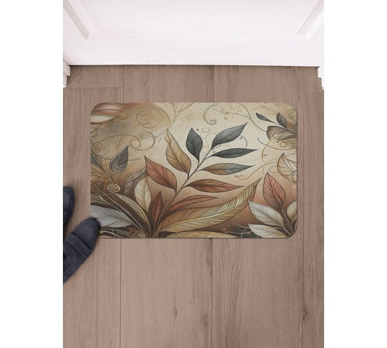 Изображение товара Коврик в прихожую JoyArty прямоугольный Раскраска листьев 58x38 см sbmrec_sd3481_58x38