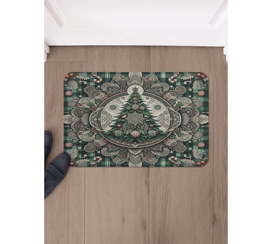 Изображение товара Коврик в прихожую JoyArty прямоугольный Нарядная елочка 58x38 см sbmrec_sd3910_58x38