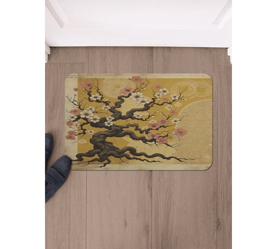 Изображение товара Коврик в прихожую JoyArty прямоугольный Сакура 58x38 см sbmrec_sd3566_58x38