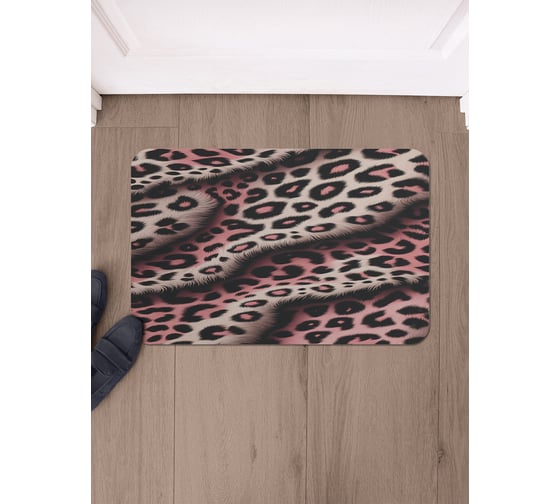 Изображение товара Коврик в прихожую JoyArty прямоугольный Розовый леопард 58x38 см sbmrec_sd3434_58x38